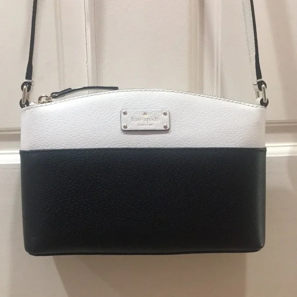 Kate Spade Black White Millie Crossbody Purse Bag - Picture 2 of 16